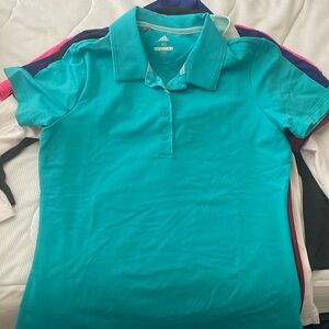Lot of 7 Adidas Golf Shirts - varying colors and sleeves